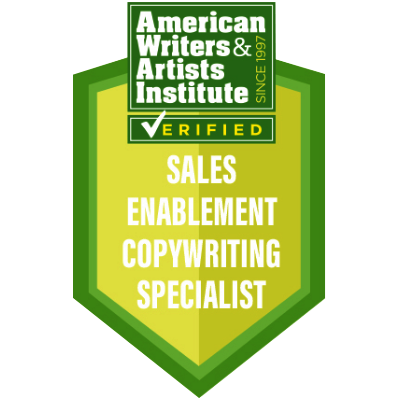 Sales Enablement Copywriting Specialist Badge